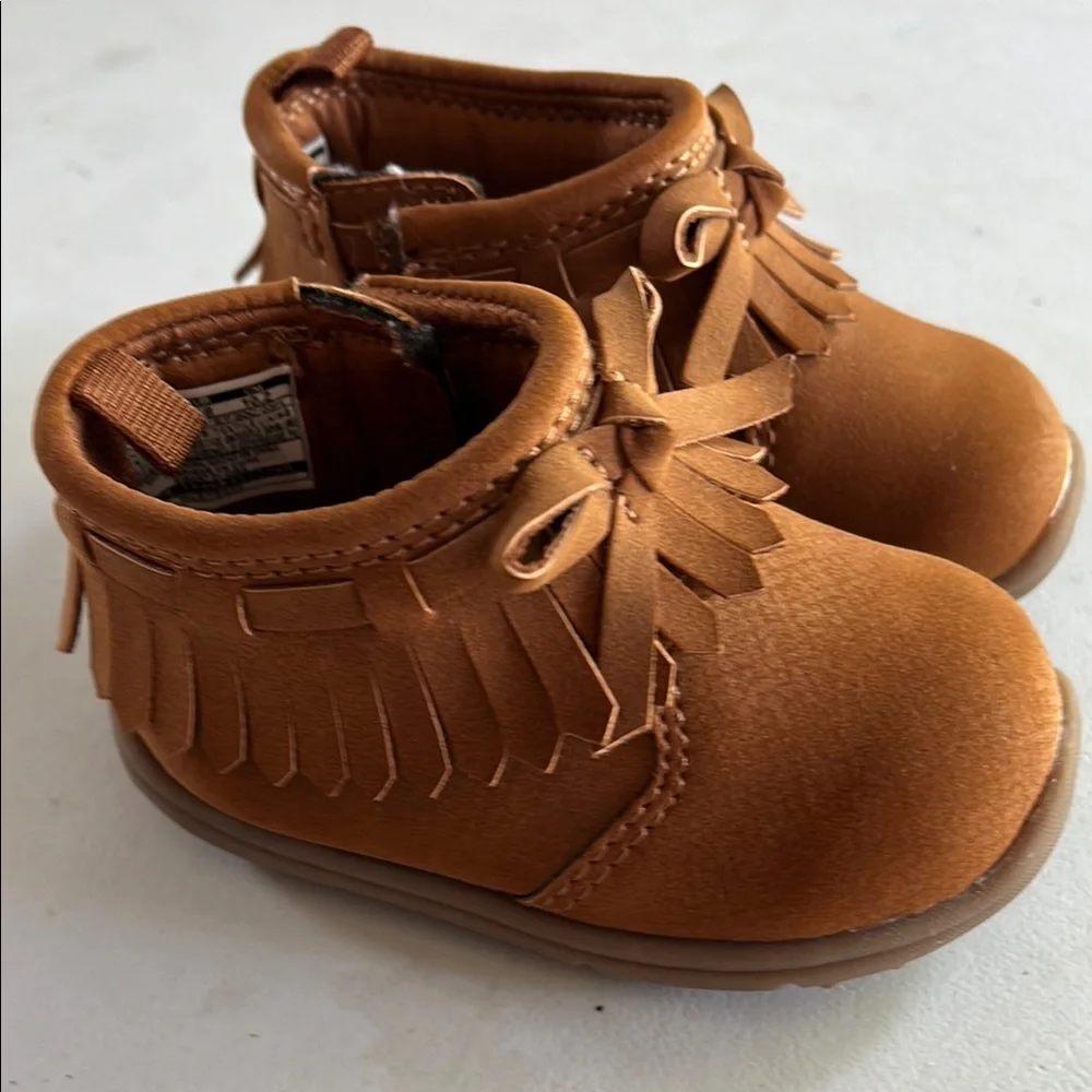 Carters Brown Kids Moccasin Shoes toddler 2.5‎